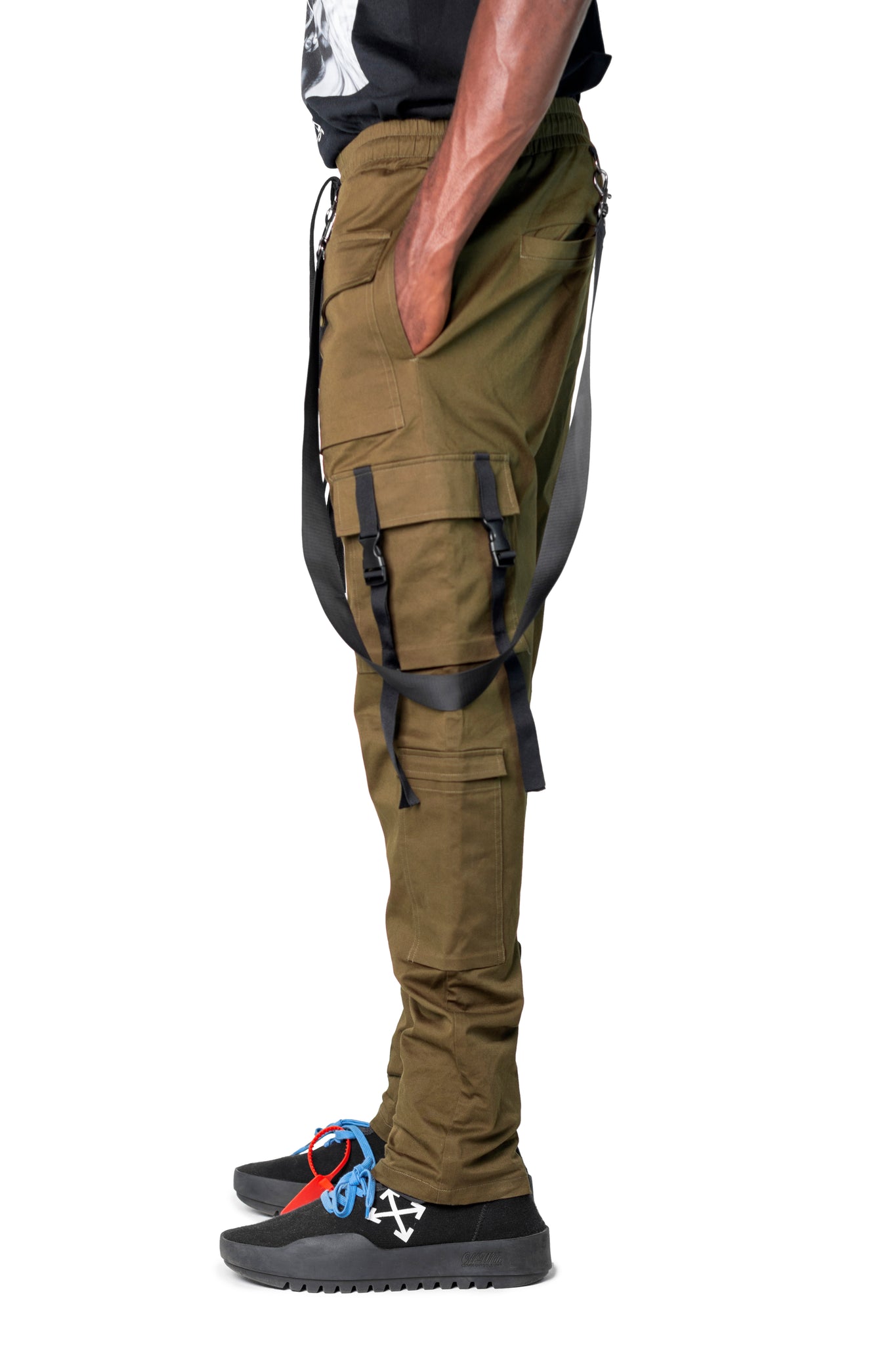 Men Cargo Pant Solid Loose Straight Leg Multi-Pockets Tactical Hiking Long  Pants | eBay